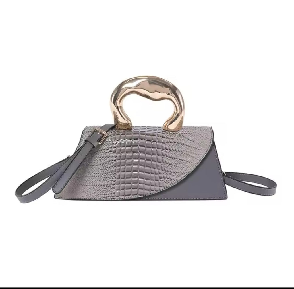 Out Of Your Lane Crocodile Print Purse
