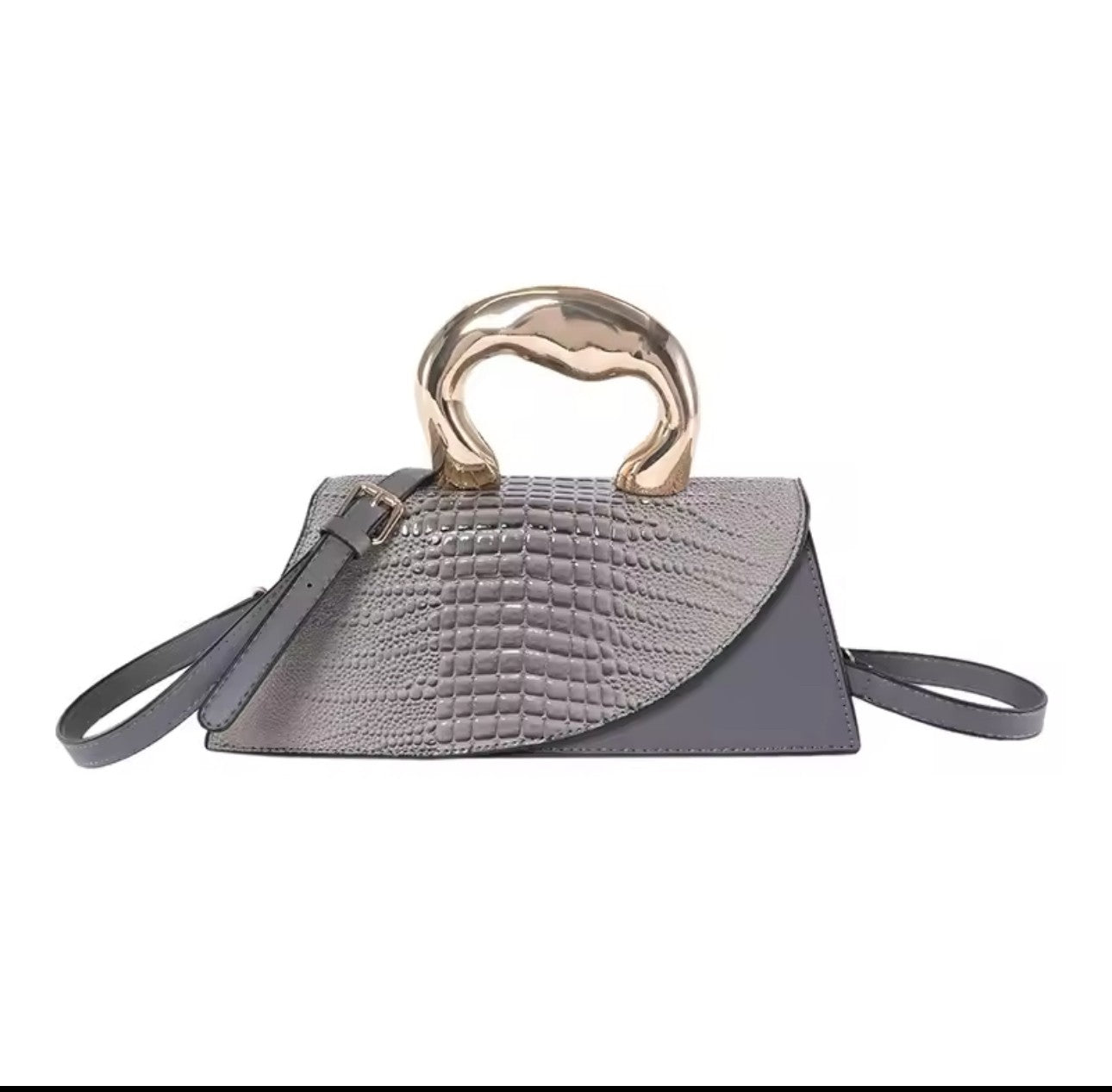 Out Of Your Lane Crocodile Print Purse