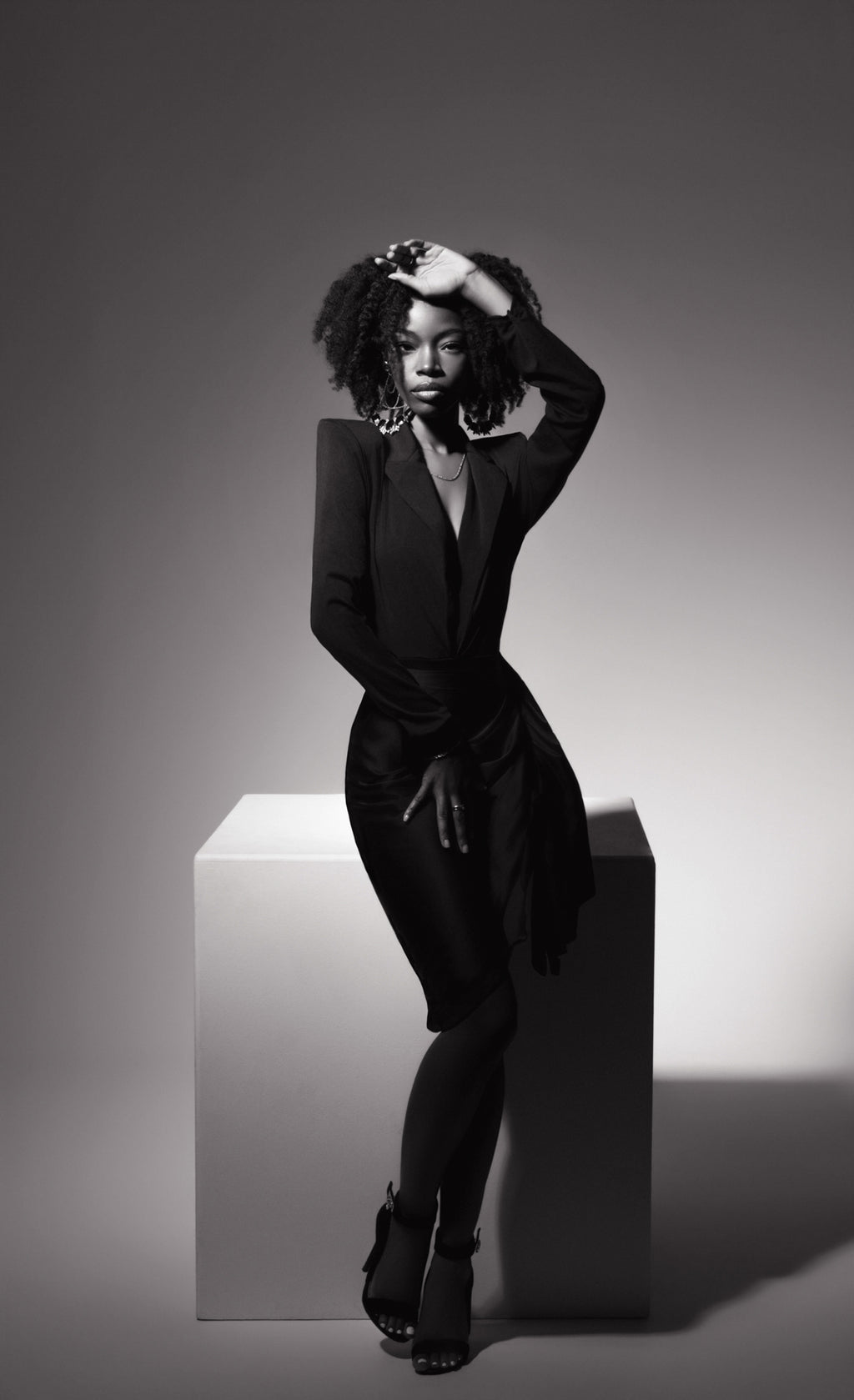 LUXURY CO.| BLAZER SATIN WRAP SKIRT SET LUXURY CO. FASHION BRAND