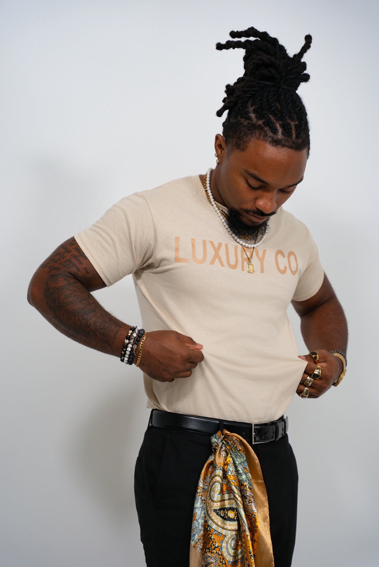 Luxury Co. Tan T-Shirt
