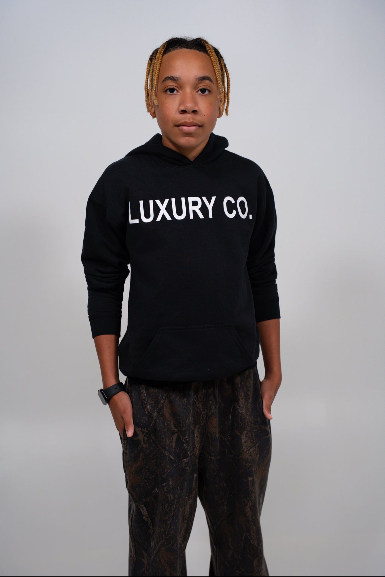 Luxury Co. Youth Black Hoodie