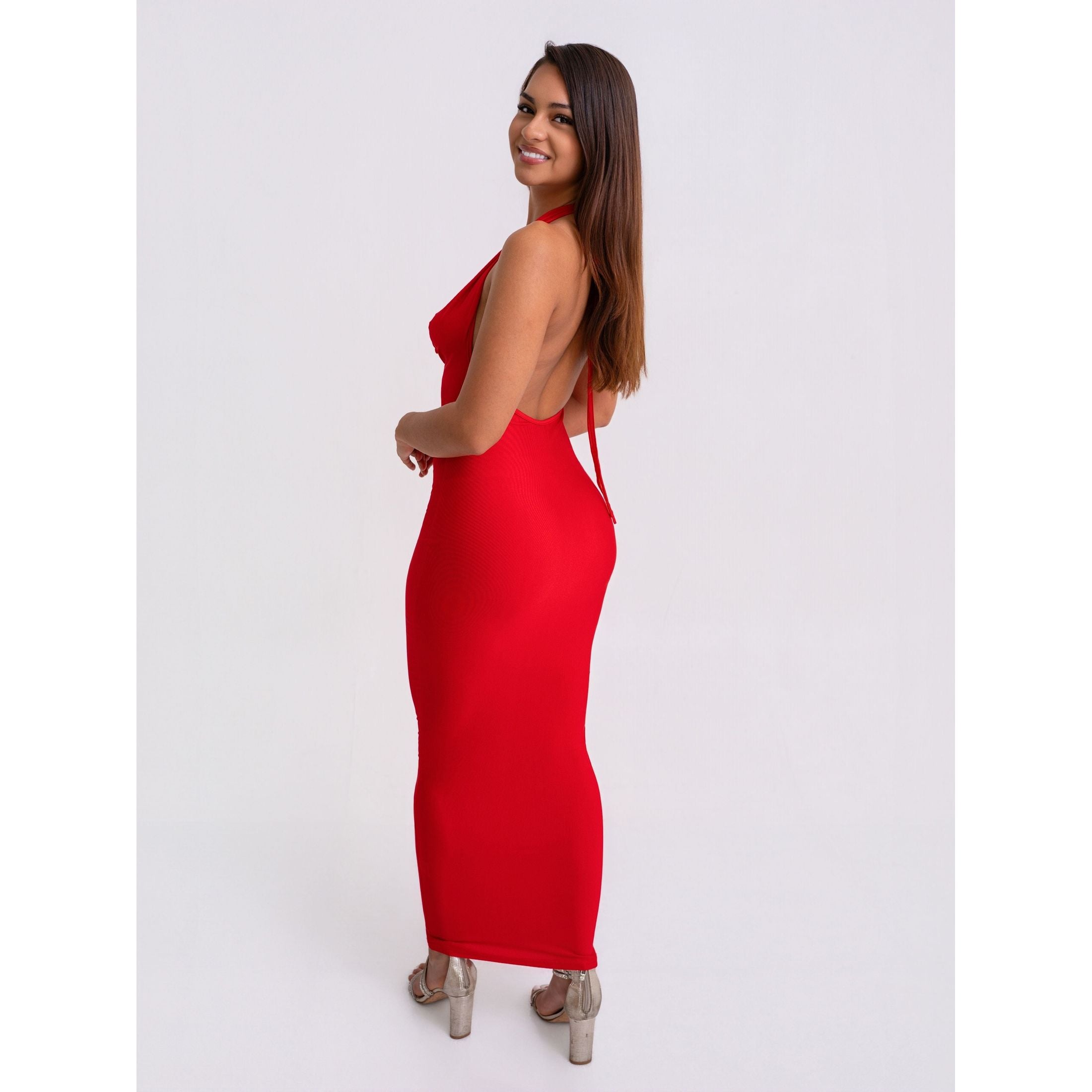 LUXURY CO.| Halter Evening Gown – Luxe Silhouette LUXURY CO. FASHION BRAND
