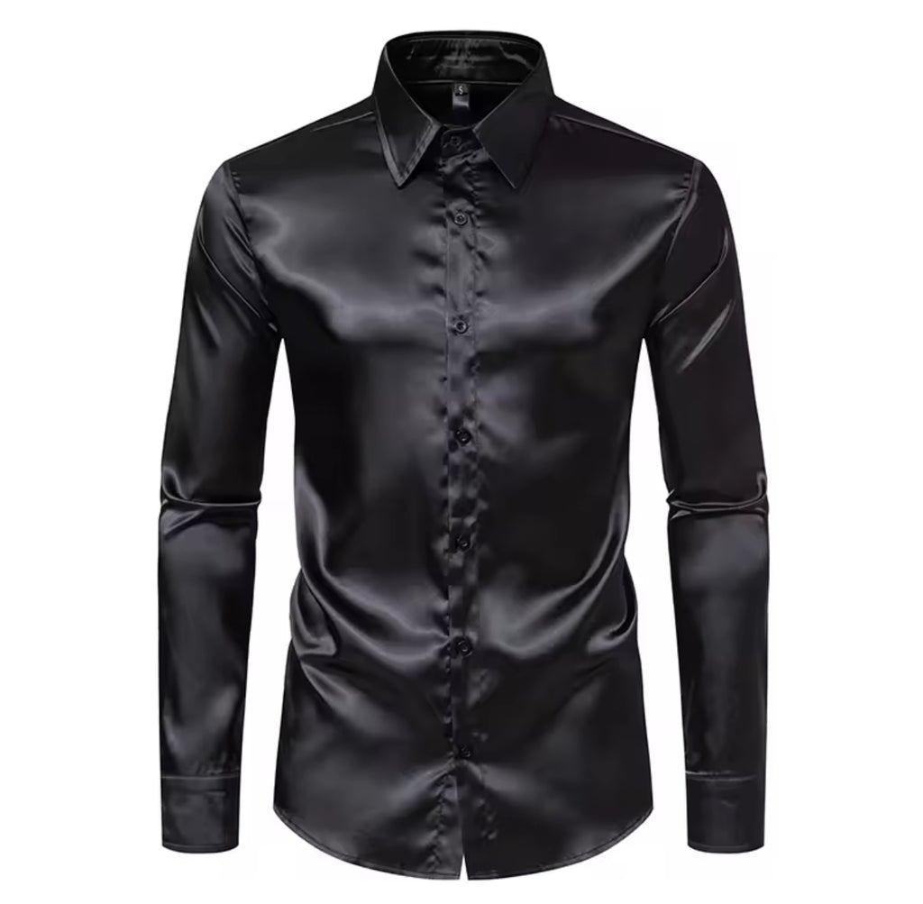 Prestige Satin Button-Down | Luxury Co. Men’s Collection