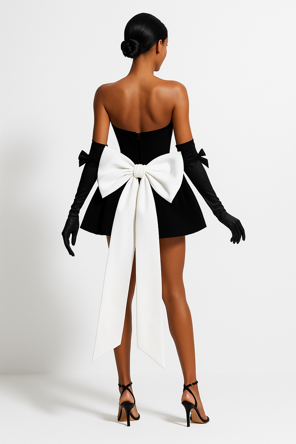 LUXURY CO. | BLACK VELVET BOW DRESS