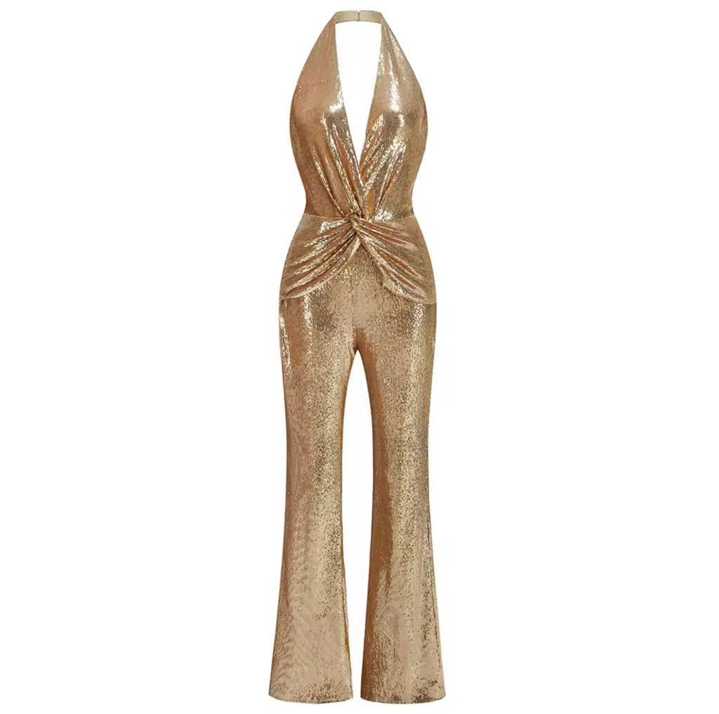 LUXURY |CO. Sequin Hourglass Jumpsuit — Holiday Collection