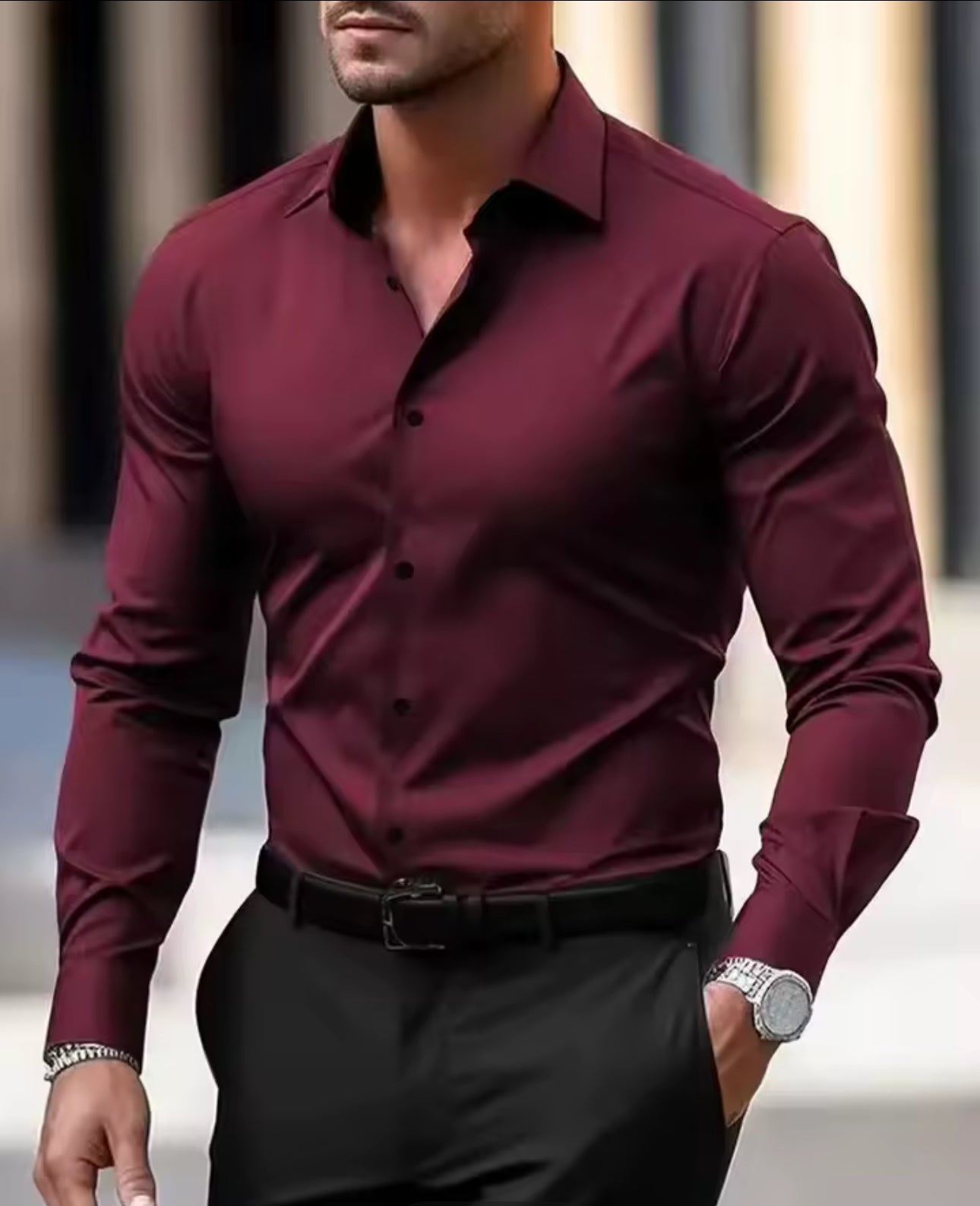 The Prestige Stretch Button-Up | Luxury Co. Men’s Collection