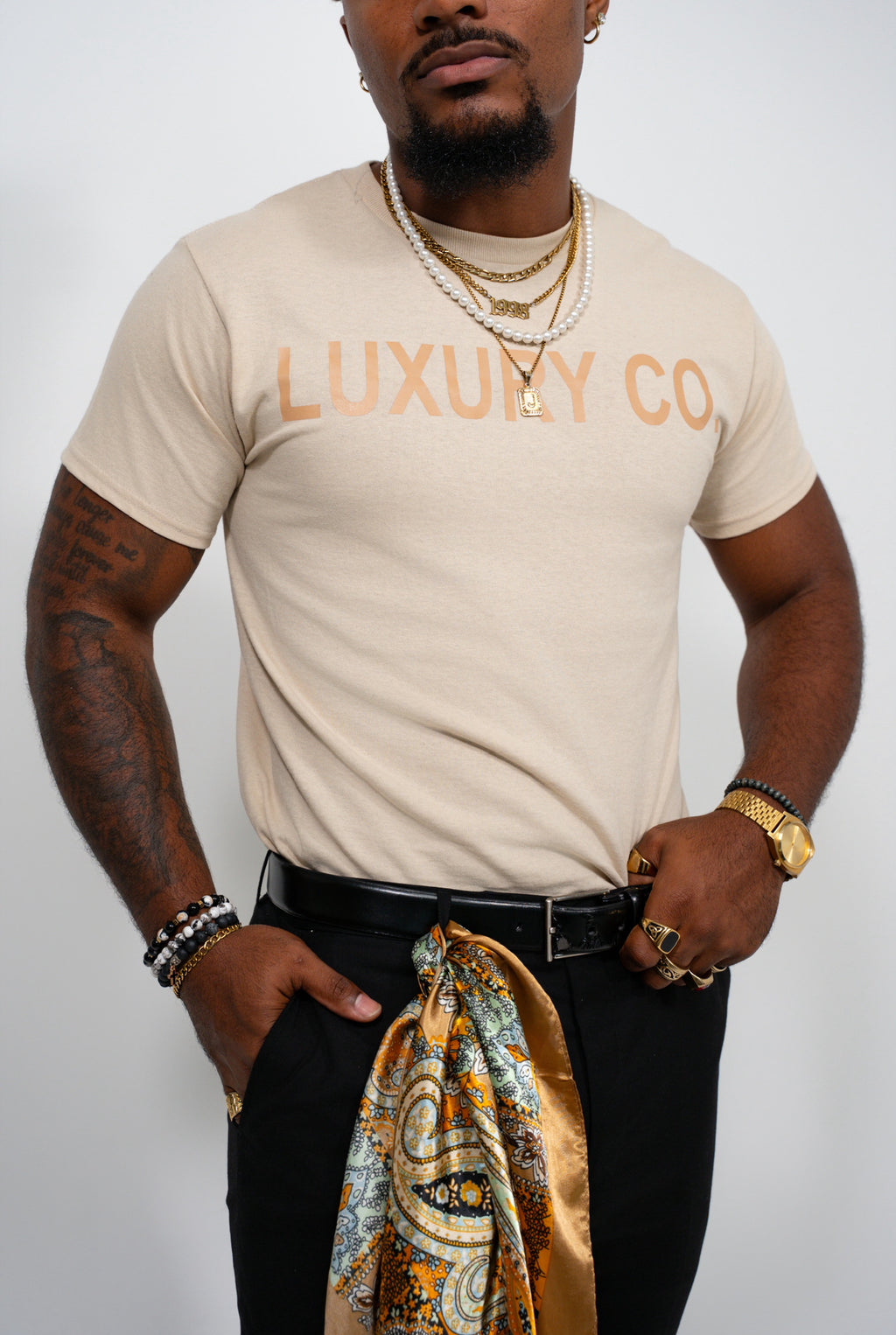 Luxury Co. Tan T-Shirt