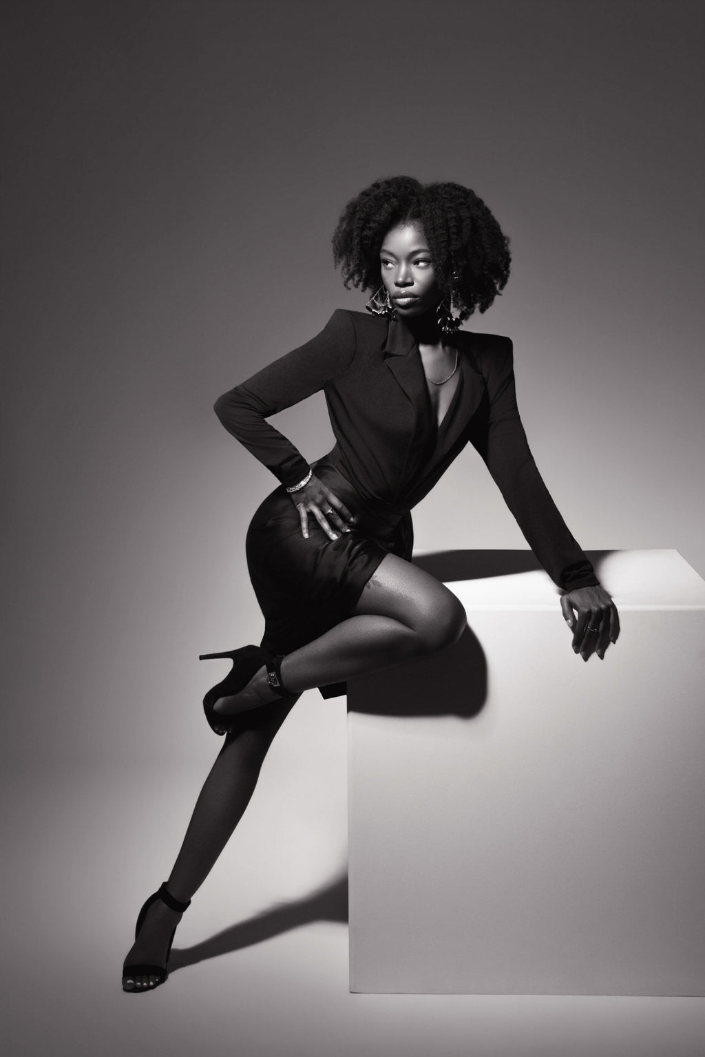 LUXURY CO.| BLAZER SATIN WRAP SKIRT SET LUXURY CO. FASHION BRAND