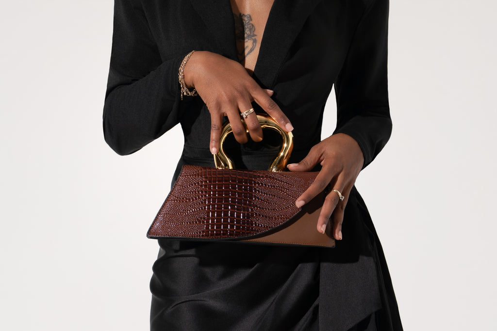 Out Of Your Lane Crocodile Print Purse My Store