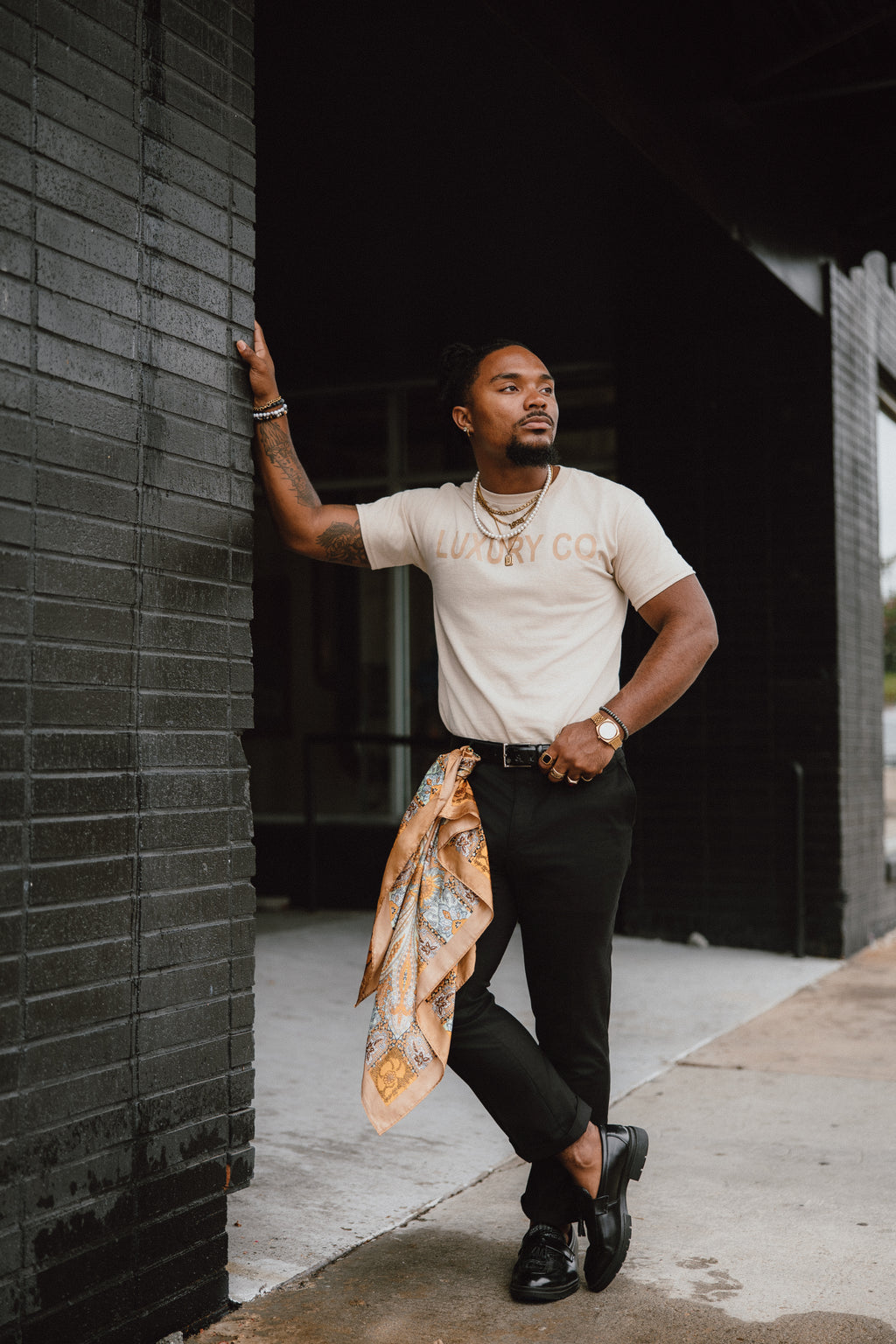 Luxury Co. Tan T-Shirt