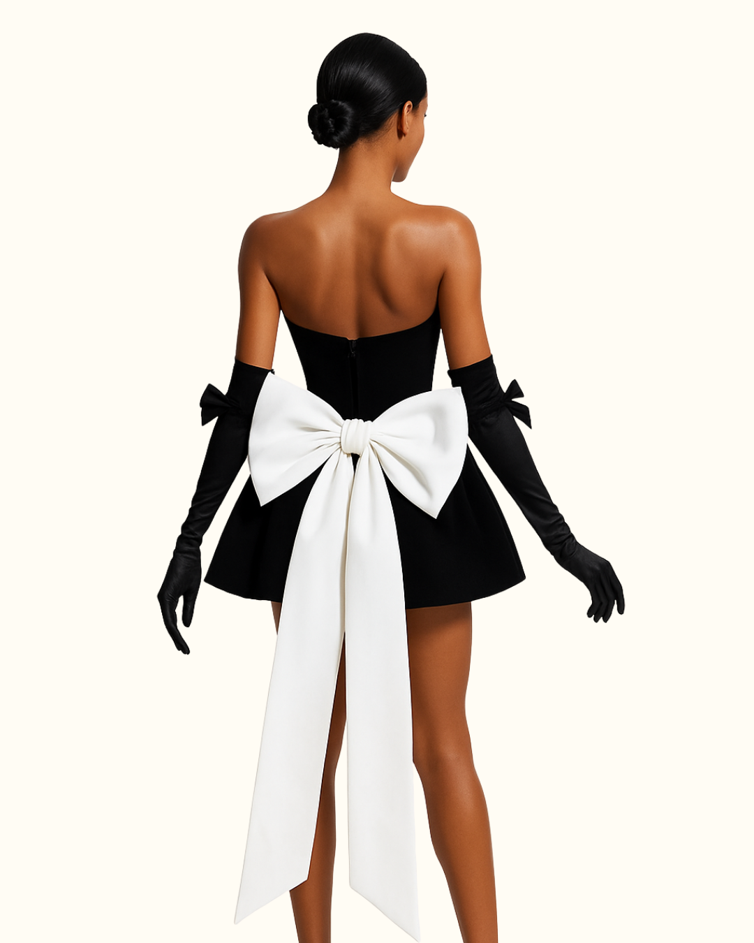 LUXURY CO. | BLACK VELVET BOW DRESS