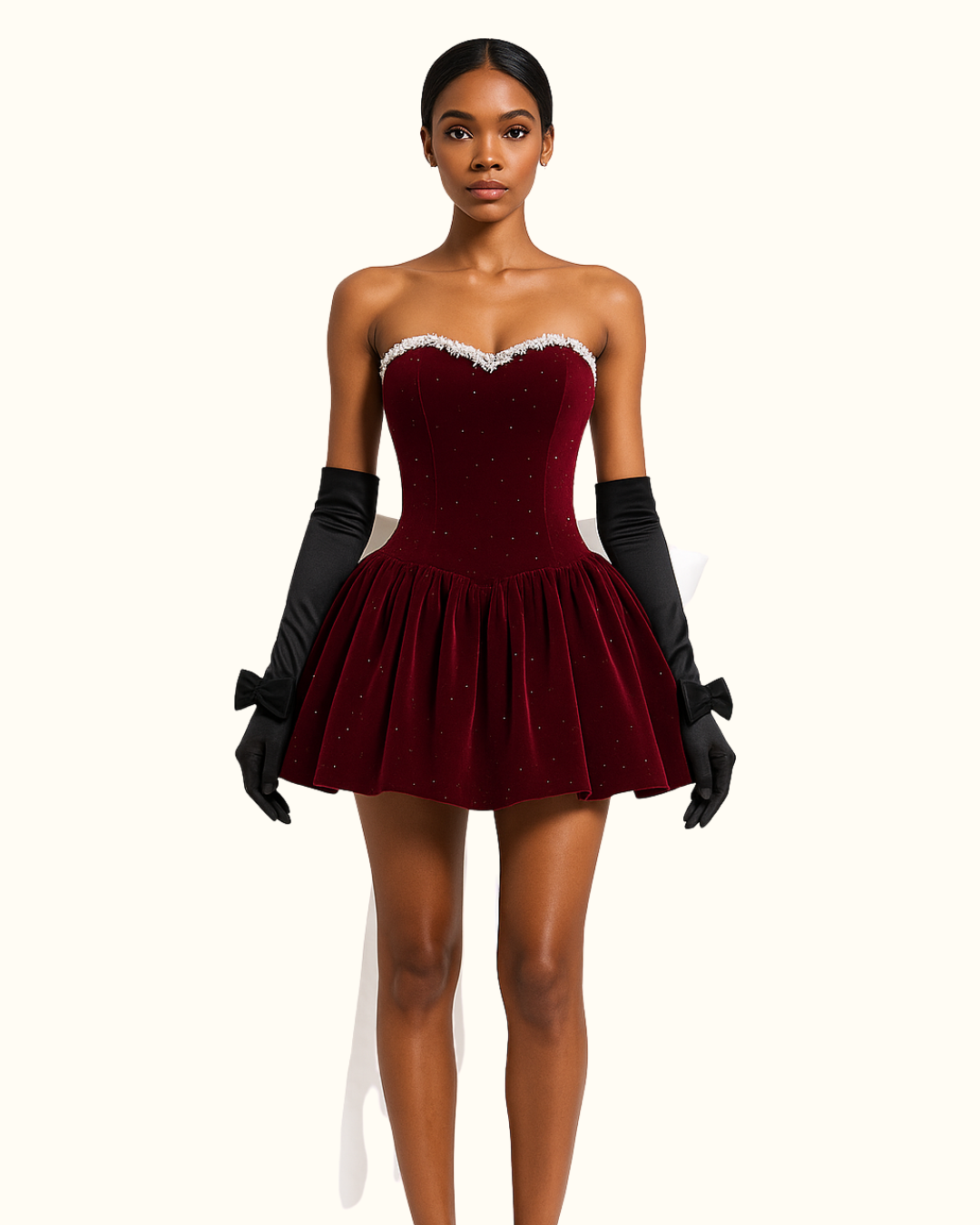 LUXURY CO. | BLACK VELVET BOW DRESS