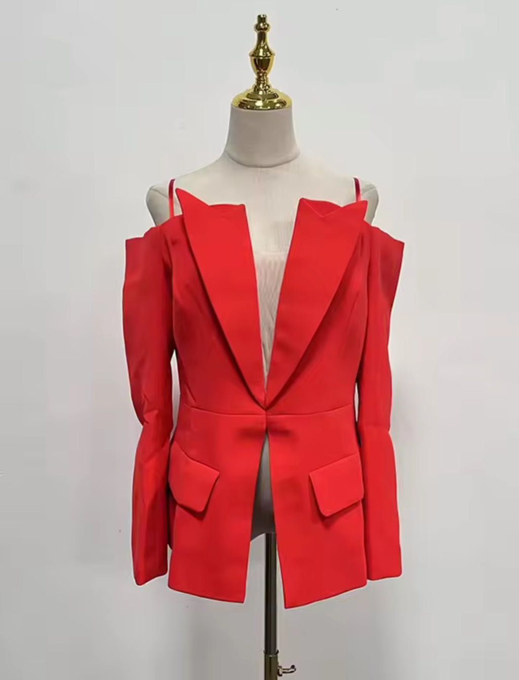 Luxury Co. Red Power Blazer