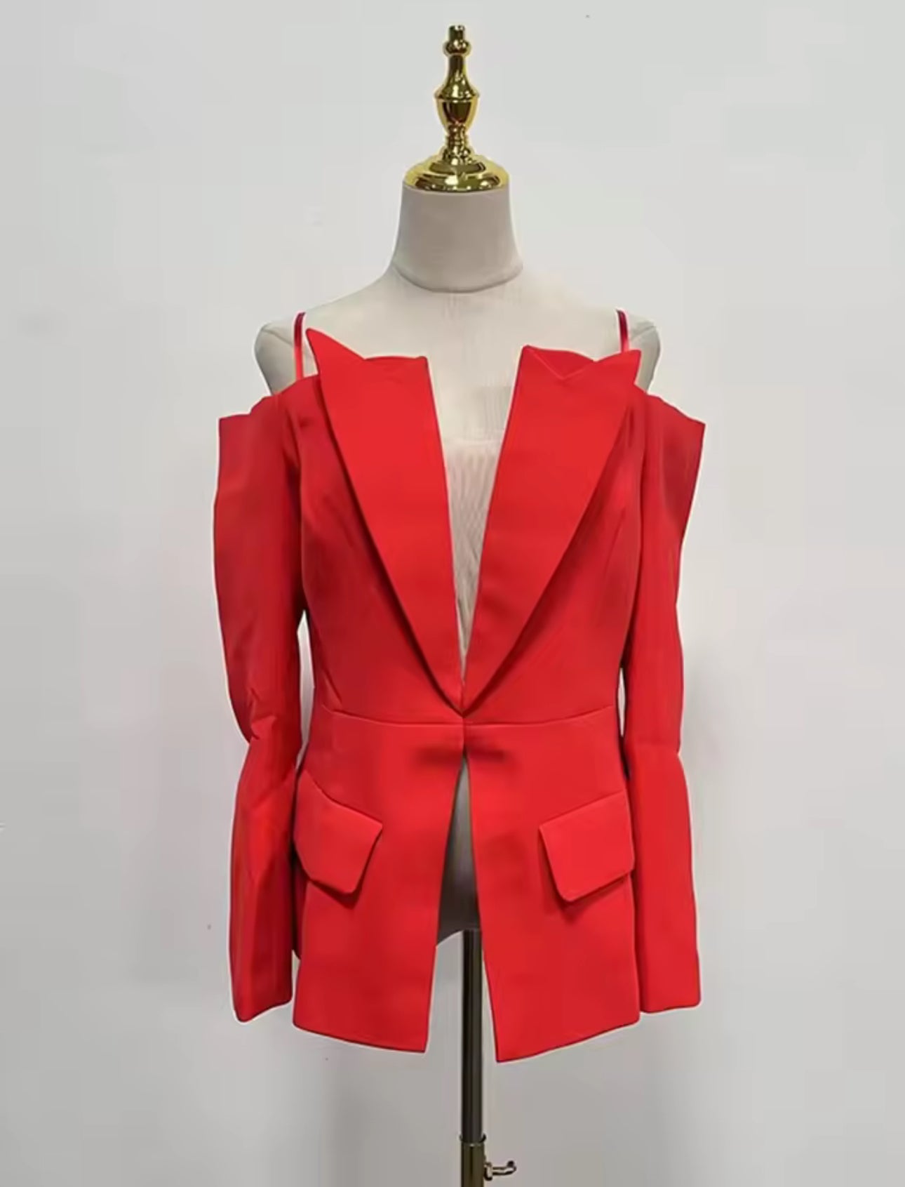 Luxury Co. Red Power Blazer