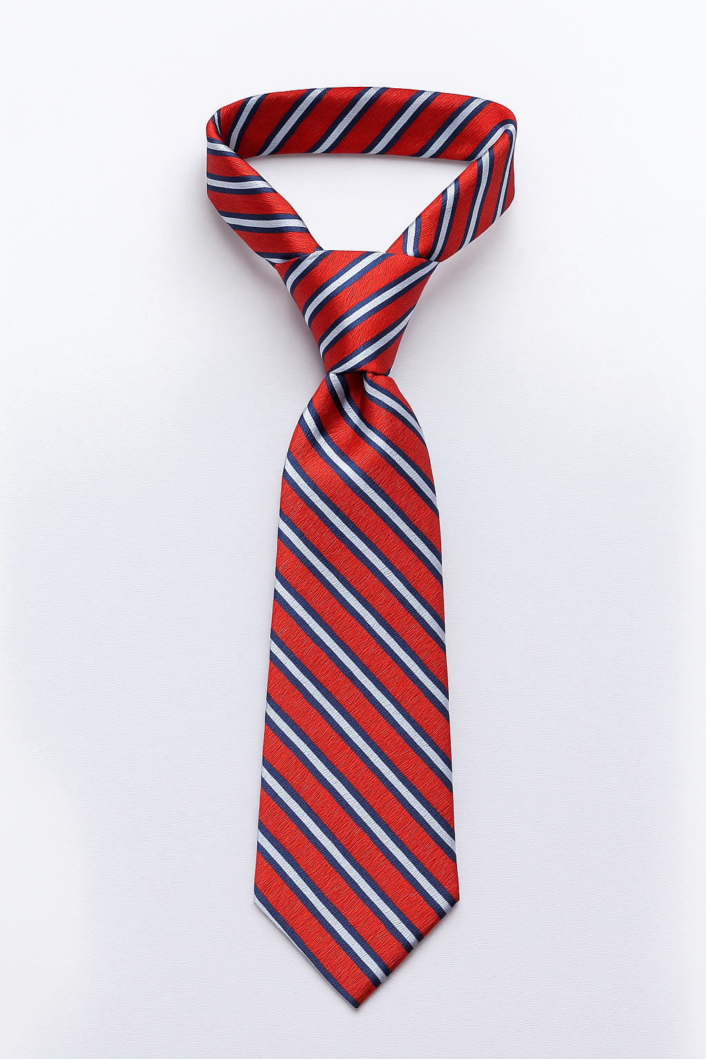 Red, White & Blue Striped Silk Tie – Classic Power Stripe