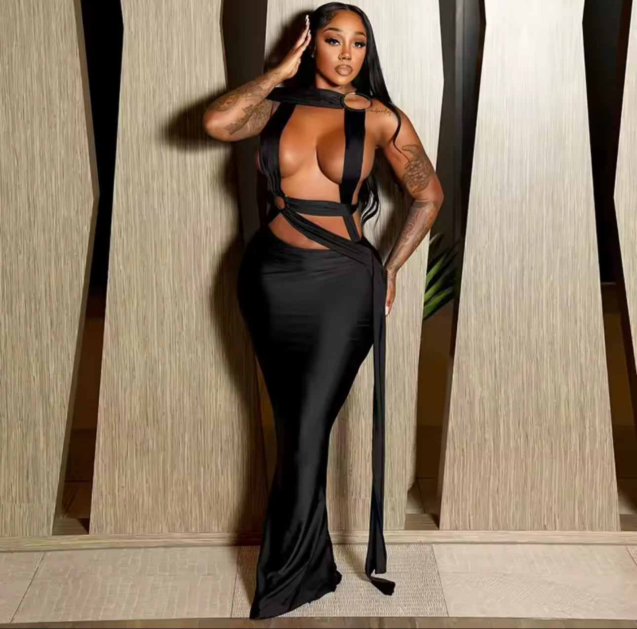 Temptation Tied Cutout Gown – by Luxury Co.