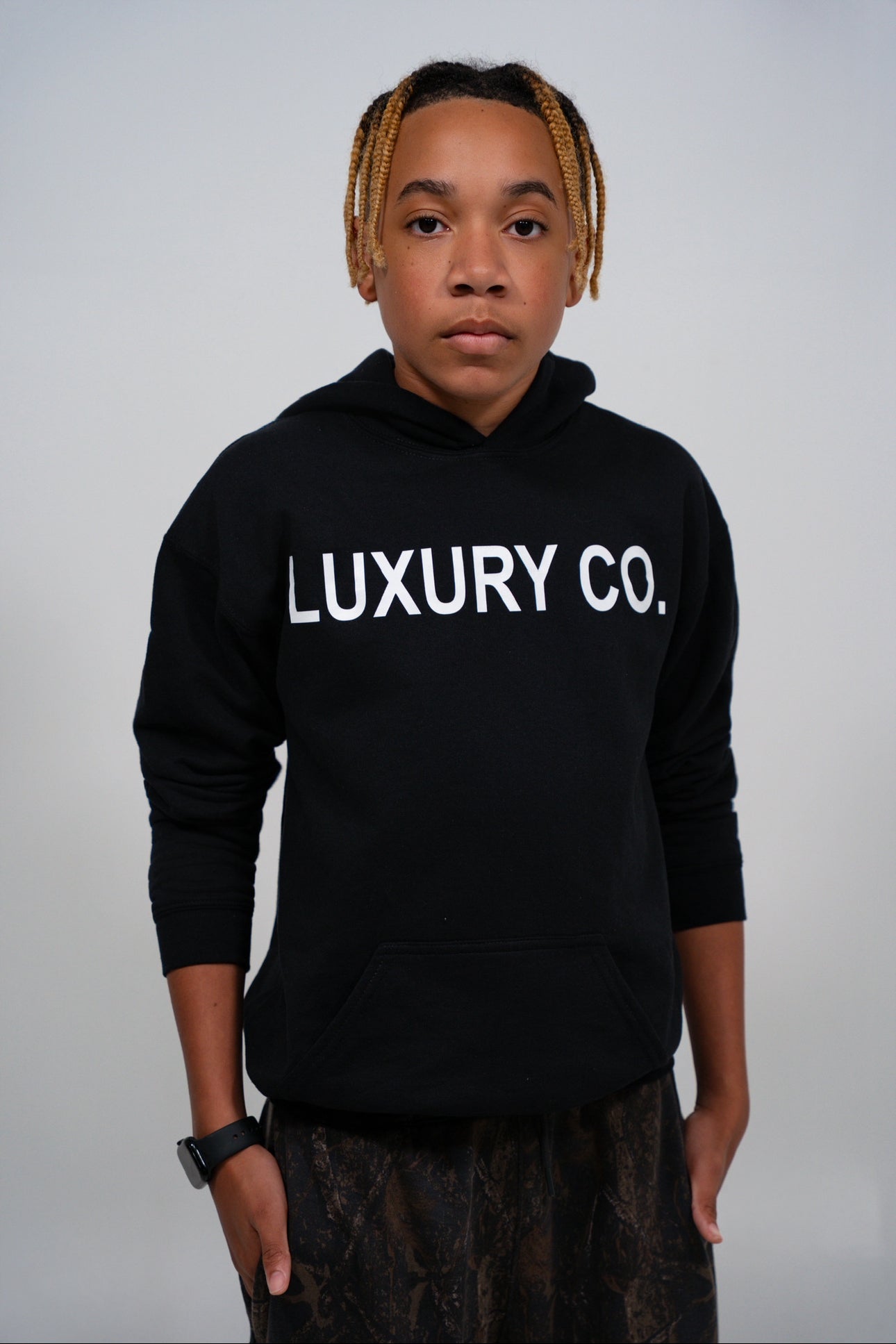 Luxury Co. Youth Black Hoodie